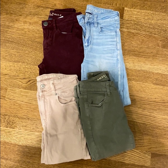 4 pairs 00 american eagle pants - Picture 1 of 12